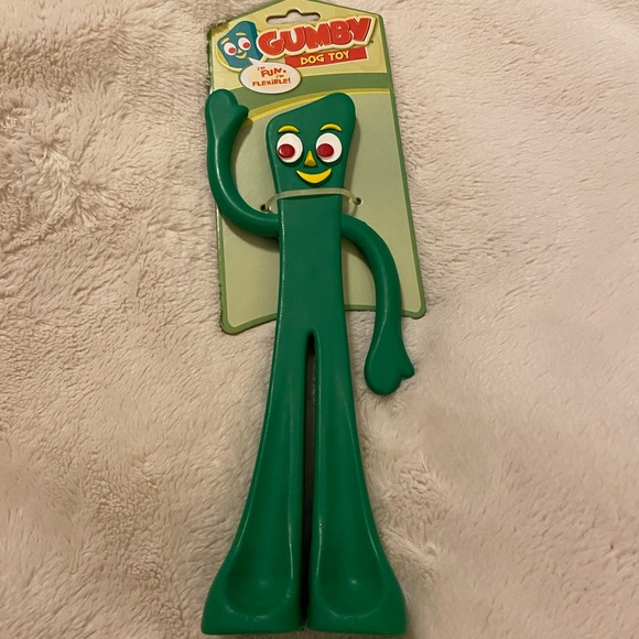 Gumby Flexible Rubber 9" Green Dog Chew Toy from Multipet International NWT - Picture 2 of 4